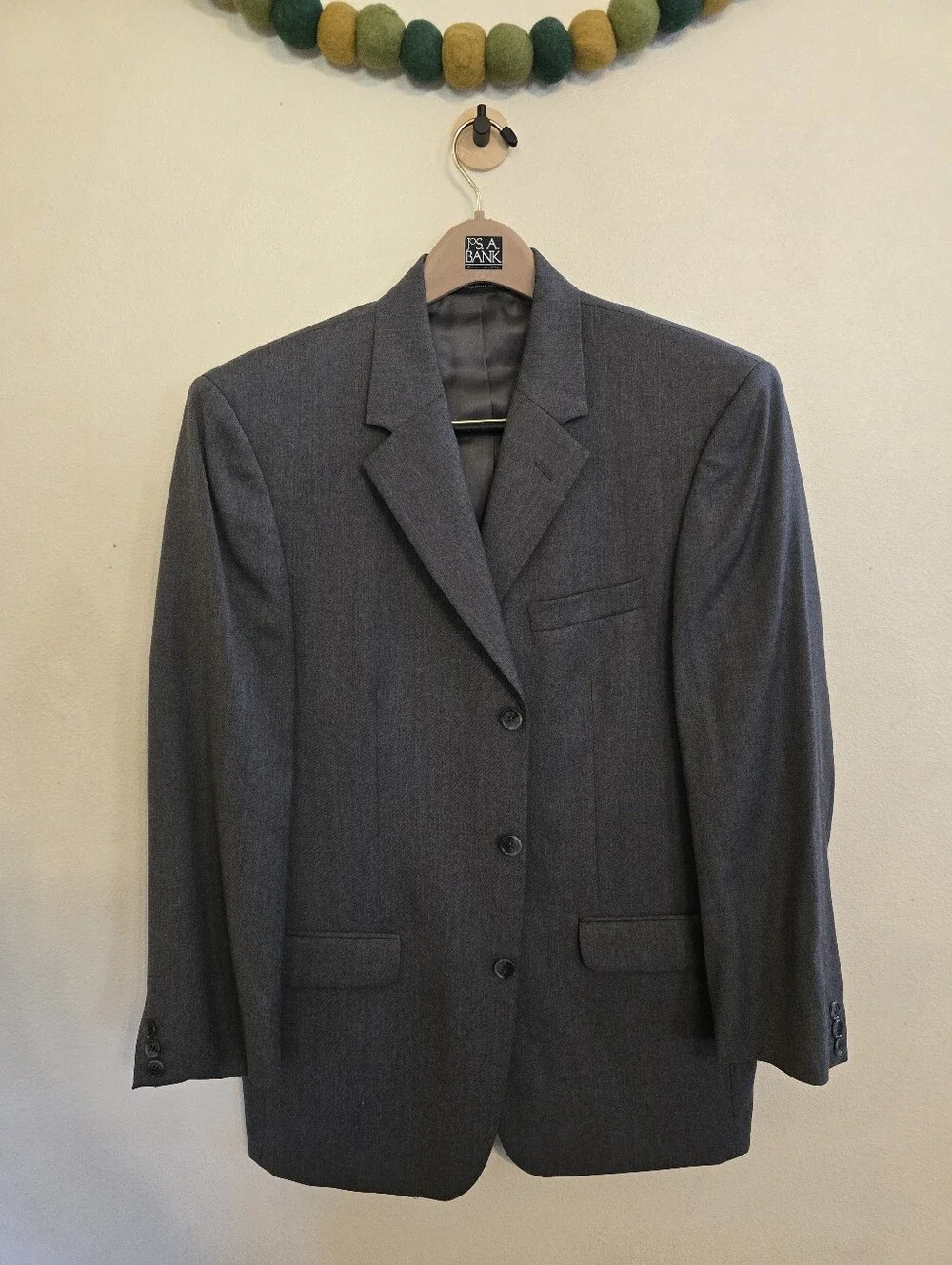 Gianfranco Ruffini Italy 100% Wool Men’s Solid Gray Grey Blazer Sports Coat 40R